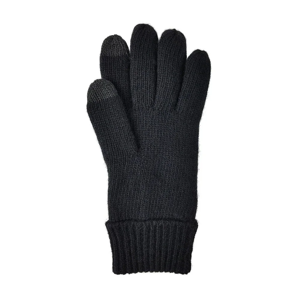 BRUCERIVER Black Ladie's Wool Knit Gloves Thinsulate Lining Size Touchscreen S